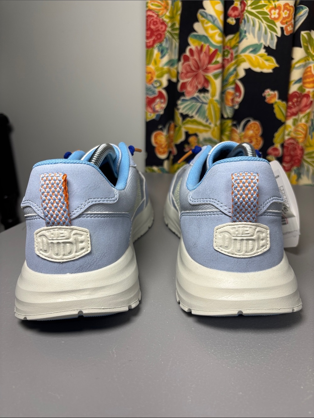 NWT Hey Dude Sirocco Alta Essential Neon Sky Blue Mens Size 11 Sneakers Shoes - Picture 3 of 5